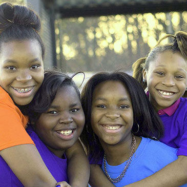Group of Girls looks happy
