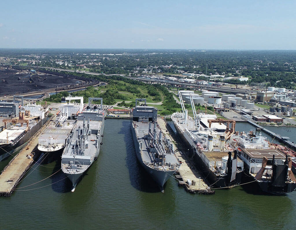 waterfront property for ship repair or heavy industrial fabrication